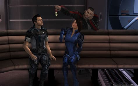 mistletoe kaidan and ashley and shepard by forever in a day on deviantart
