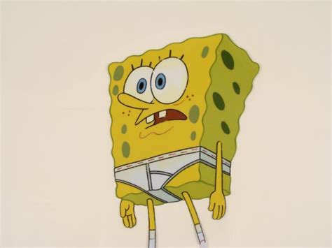 Cel Original Spongebob In Underwear Production Art