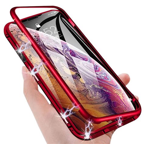 Luxury Magnetic Shockproof Glass Case On The For Iphone 7 6 6s 8 Xr Xs