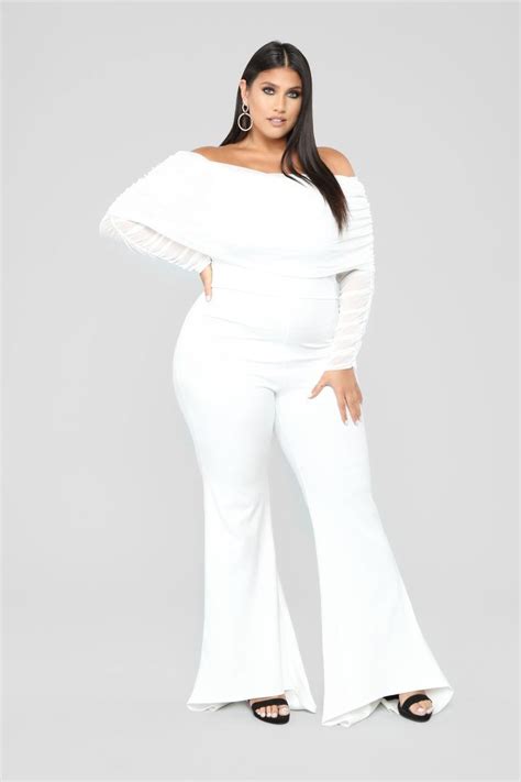 Kendall Ruched Jumpsuit White Fashion Jumpsuit Fashion Plus Size