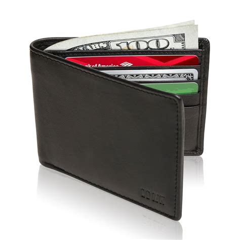 access denied genuine leather slim bifold wallets for men mens wallet rfid blocking holiday