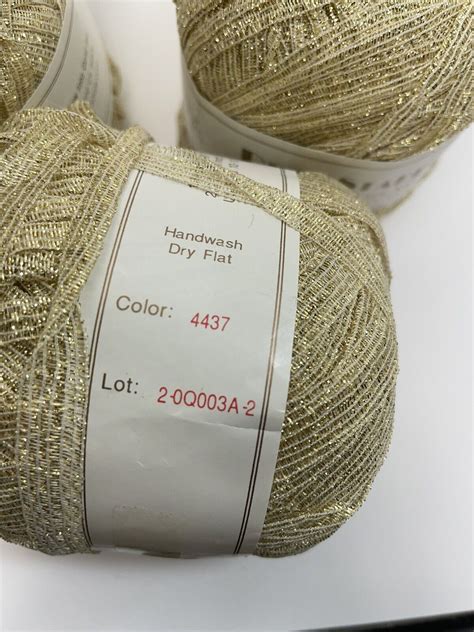 Crystal Palace Yarn Deco Stardust 4 Cakes Gold Color 4437 Metallic