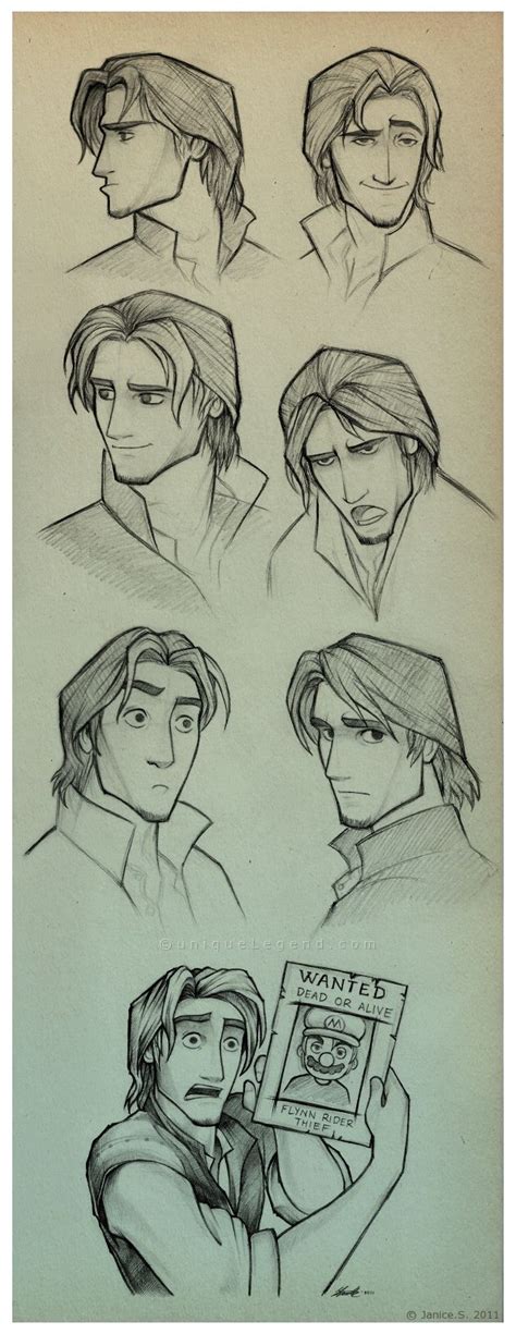 Flynn Rider Sketches By Uniquelegend On Deviantart I Love This Style ★ Find More At