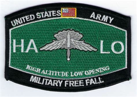 Halo Hat Patch High Altitude Low Opening Parachute Free Fall Pin Up Us