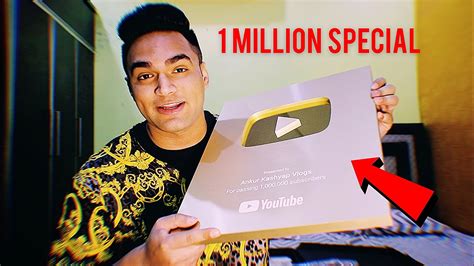1 Million Qanda And Gold Play Button Unboxing Ankur Kashyap Vlogs Youtube
