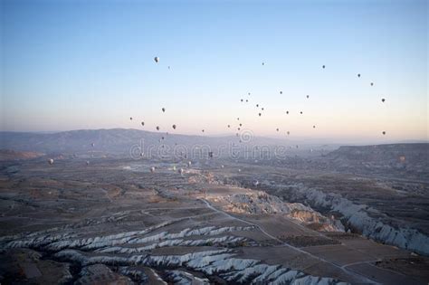 Balloons Flight Over Cappadocia Turkey Stock Image Image Of