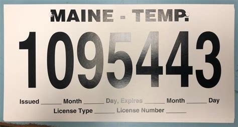 Temporary License Plates
