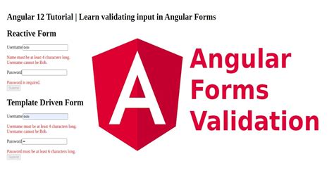 Angular Forms Validation Validating Input In Reactive And Template
