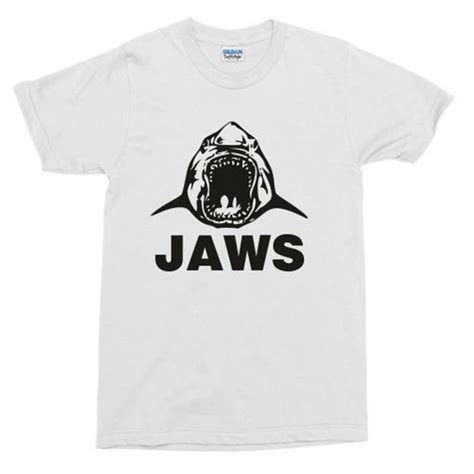 Jaws T Shirt As Worn By Steven Spielberg And Crew Shark Etsy