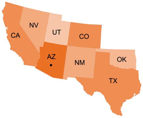 Us Southwest Region Map