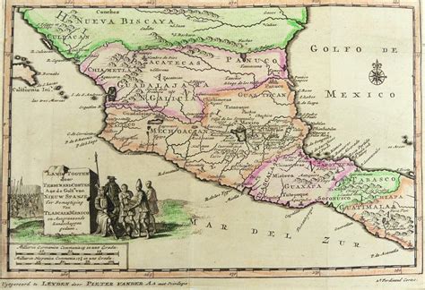Rare Map Of Mexico And Central America Circa 1700 Exceptional Antique