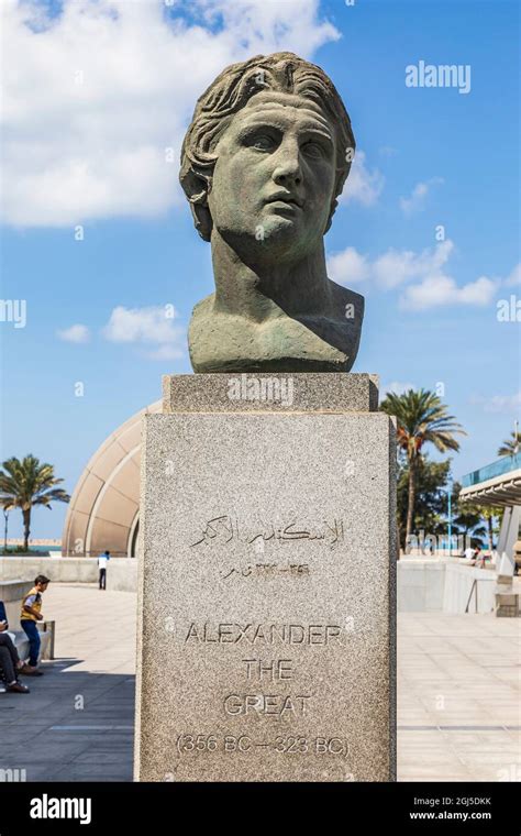 Africa Egypt Alexandria October 7 2018 Bust Of Alexander The Great