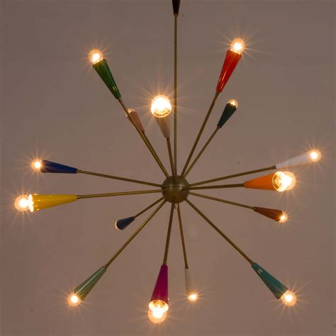 Large Italian Colorful Sputnik Chandelier Lamp Future Antiques