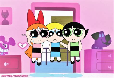 The Powerpuff Girls Crying Together Aftermath By Stephen Fisher On