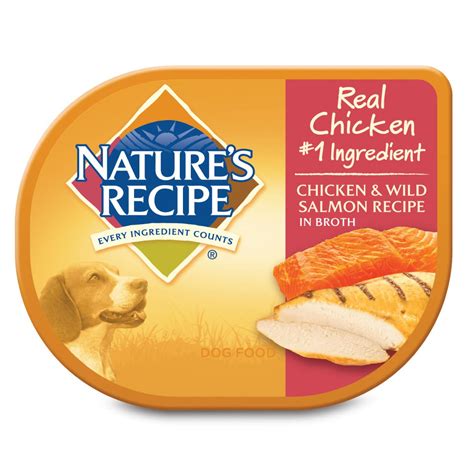All of nature's recipe's dog food products are designed to be easy to digest and balanced with healthy nutrients. Nature's Recipe Adult Dog Food Trays, Chicken & Salmon | Petco