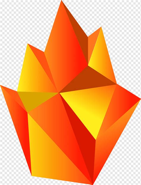 Orange Low Poly 3d Computergrafik 3d Modellierung Polygon