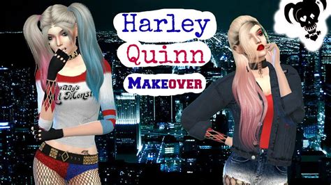 The Sims 4 Suicide Squads Harley Quinn Makeover Youtube