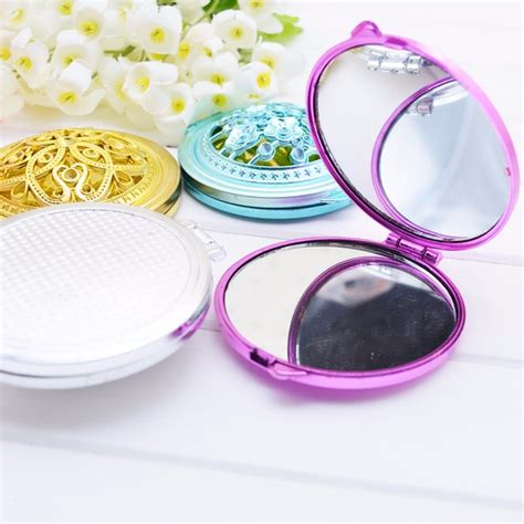 Vintage Hand Mirrors Pocket Mirror Mini Compact Mirrors Girl Double