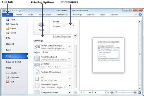 Steps To Printing Microsoft Word Documents Techinaut Institute Of