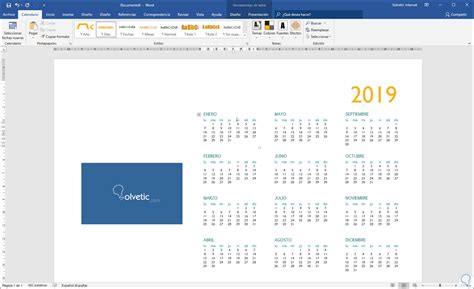 Cómo Crear Y Hacer Calendario 2019 En Word O Excel 2019 2016 Solvetic