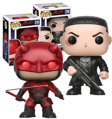 Funko Pop Marvel Tvs Daredevil 214 And Punisher 216 Bundle New And Mint
