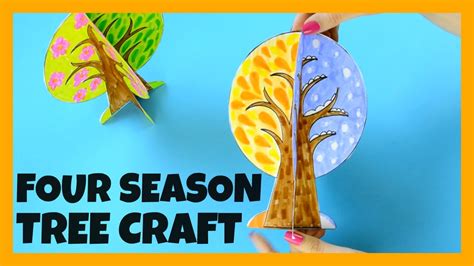 Four Seasons Tree Craft With Template Paper Crafts Ideas Youtube