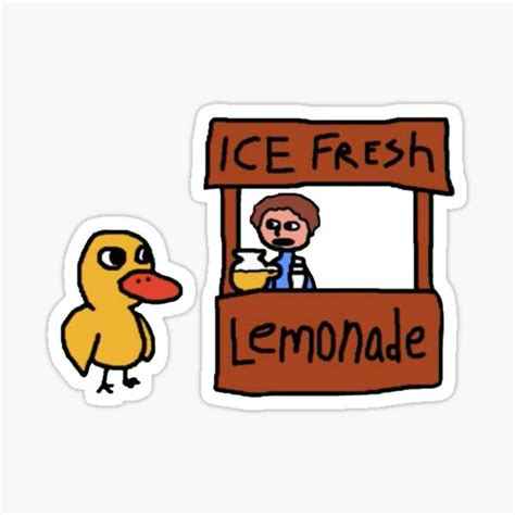 duck song lemonade stand sticker for sale by psych apparel redbubble
