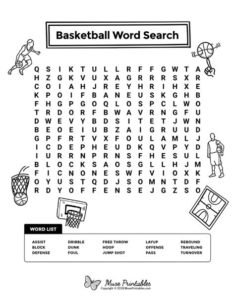 Free Printable Volleyball Word Search Bwods
