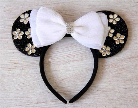 Sparkly Mickey Ears Bedazzled Mickey Ears Custom Mickey Etsy Mickey