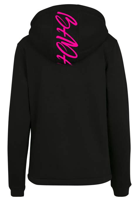 Dames strik hoodie badass neon roze - Badass Fashion