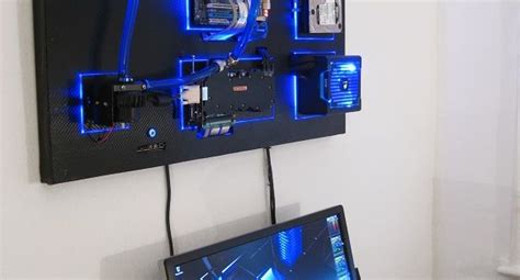 The Recoilmachine Wall Mounted Water Cooled Pc Custom Pc Wall Mount