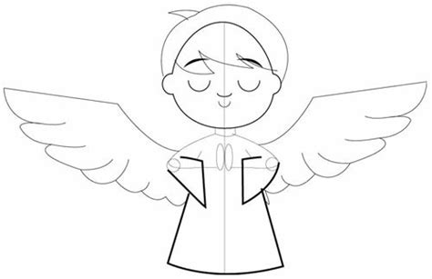 How To Draw Cartoon Angels In Easy Step By Step Drawing