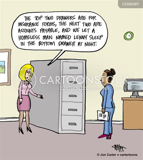 Cutouts are constructed on the underside of the desktop to ensure a tight and secure fit over each cabinet. Filing Cabinet Cartoons and Comics - funny pictures from ...