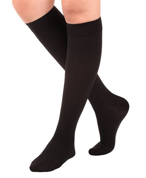 Made In The Usa Opaque Medical Compression Socks Knee Hi Firm