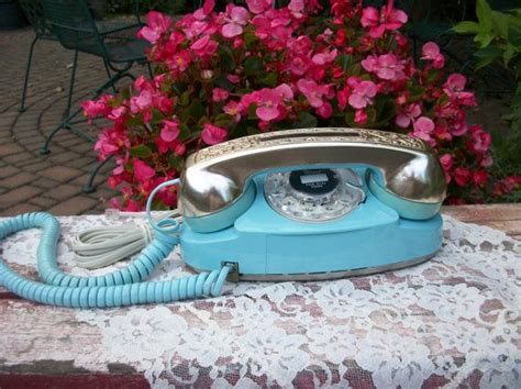 Princess Rotary Dial Telephone 1960s Turquoise Blue With Etsy
