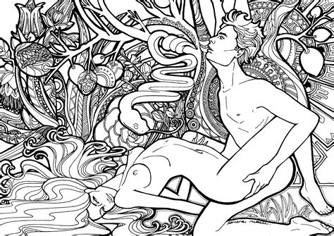 Black To Nude Erotic Coloring Book For Adults Etsy