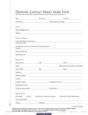 Use these client intake form templates to find clients that are right for your business. 23 Printable family law client intake form Templates - Fillable Samples in PDF, Word to Download ...