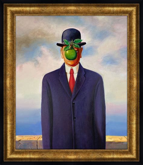 Rene Magritte Son Of Man 26x30 Etsy Uk