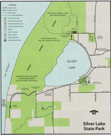 Silver Lake State Park Map State Parks Michigan Beach Vacations