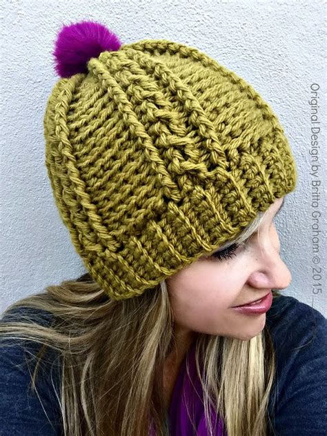 Easy Peasy Chunky Hat Pattern For Ladies Crochet Cable Etsy Chunky