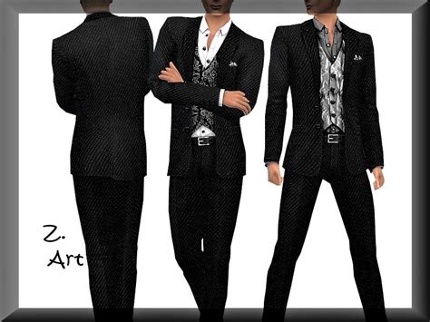 Fine Mottled Suit With Vest And Silk Shirt D Found In Tsr Category