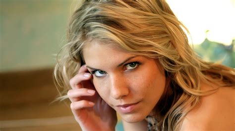 Blonde Freckles Women Iveta Vale Green Eyes Face Model Hd
