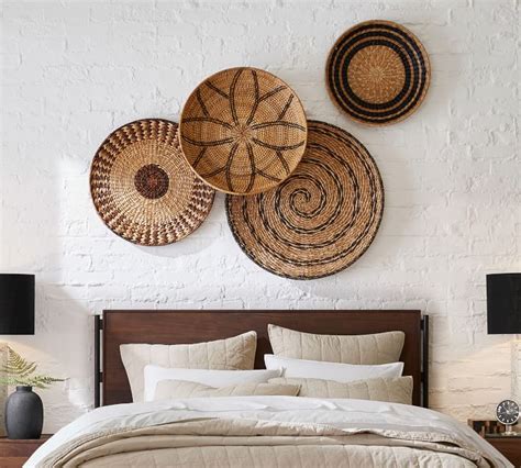 To create this easy wall art project. Handwoven Basket Wall Art - Set of 3 | Basket wall art ...