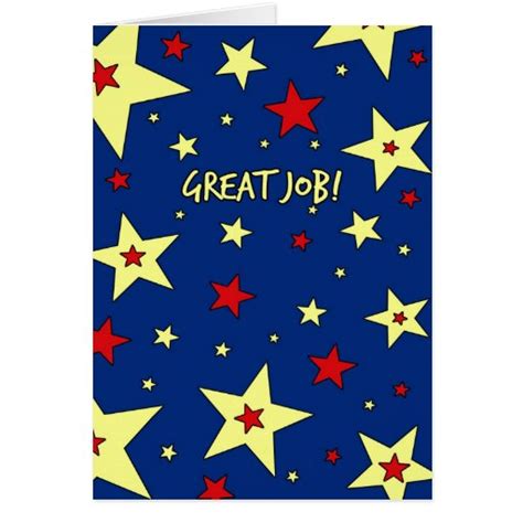 Stars Employee Appreciation Great Job Card Zazzle
