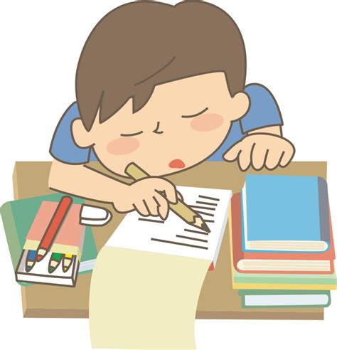 Boy Doing Homework Openclipart