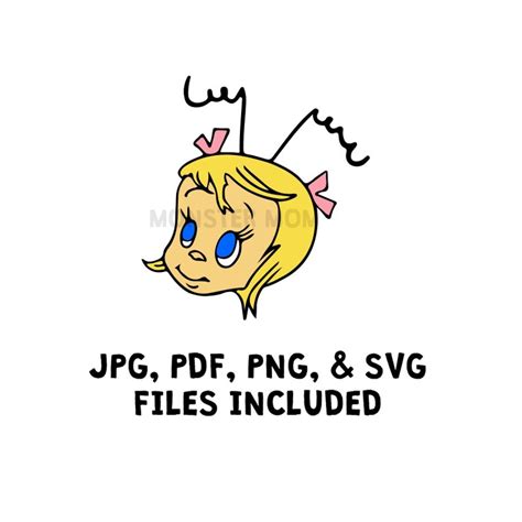 Cindy Lou Who Layerd Svg Cindy Lou Svg Cindy Lou Clipart Etsy