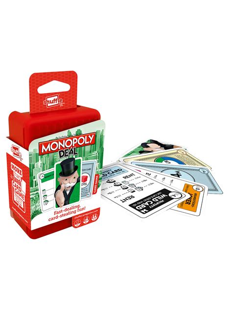 It's been a week since i started to get my head around the game. Monopoly Deal Shuffle Card Game at John Lewis & Partners