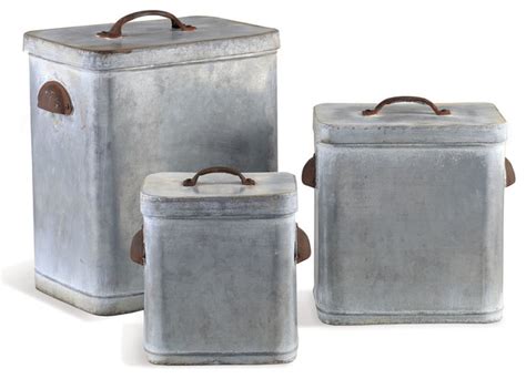 Just as you would display your best bottles of if you don't have much room to spare, neatly organize storage sets on attractive kitchen shelving to maximize space. Lidded Canisters Antique Gray, Set of 3 - Farmhouse ...
