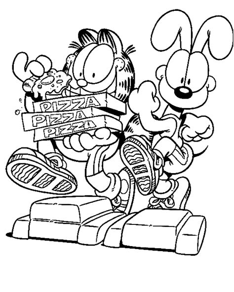Odie And Garfield Coloring Pages