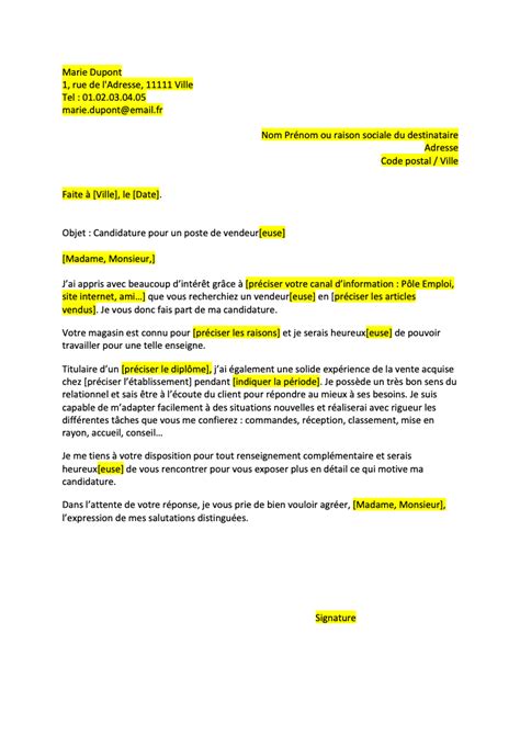 Lettre De Motivation Vendeuse Pret A Porter Format Word Pdf